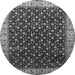 Round Oriental Gray Industrial Rug, urb1582gry