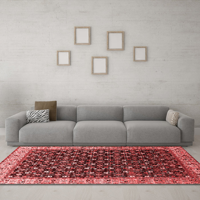 Industrial Red Washable Rugs