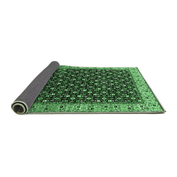 Sideview of Oriental Emerald Green Industrial Rug, urb1582emgrn