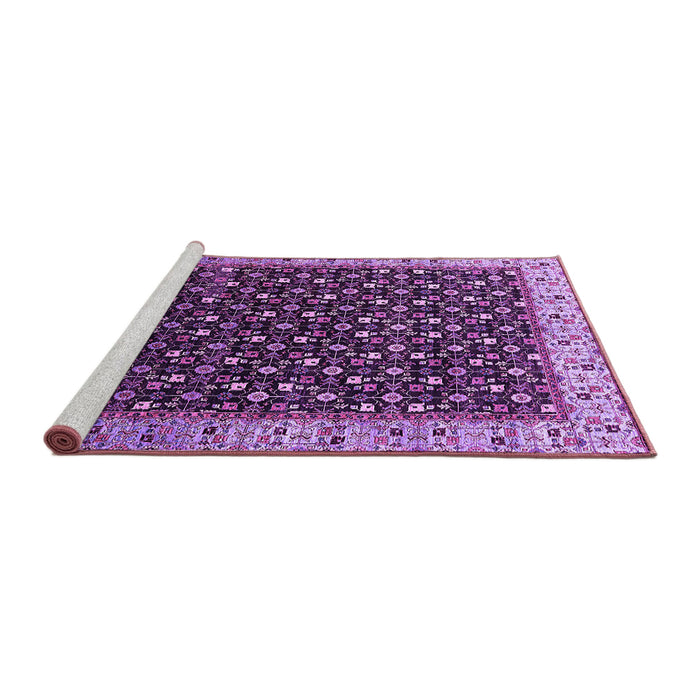 Sideview of Machine Washable Oriental Purple Industrial Area Rugs, wshurb1582pur