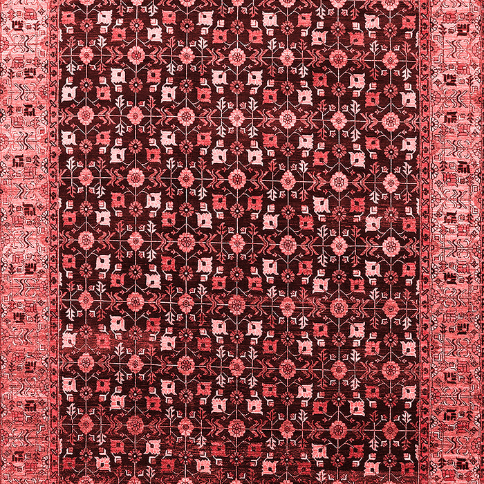 Machine Washable Oriental Red Industrial Rug, wshurb1582red