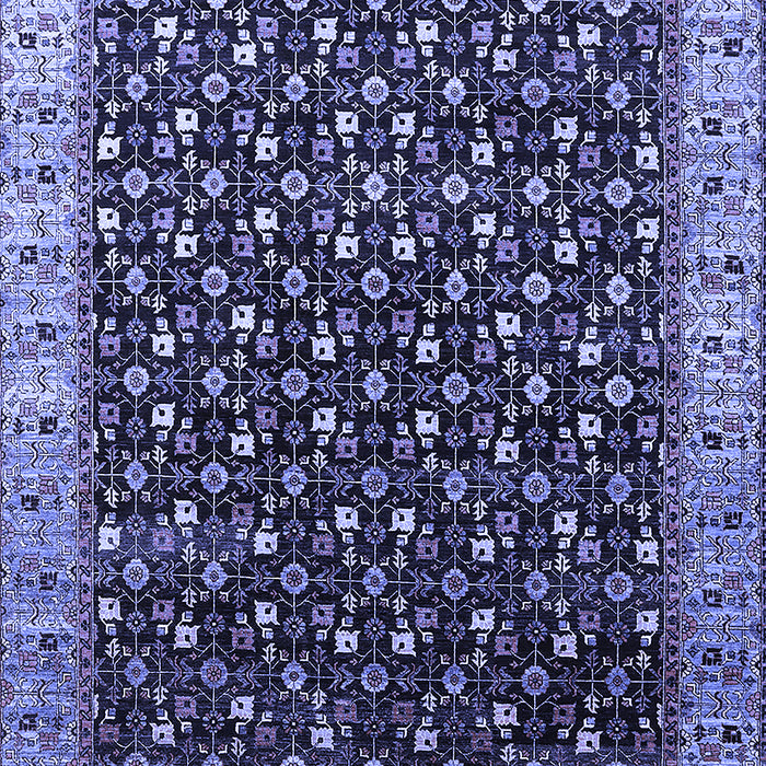 Machine Washable Oriental Blue Industrial Rug, wshurb1582blu