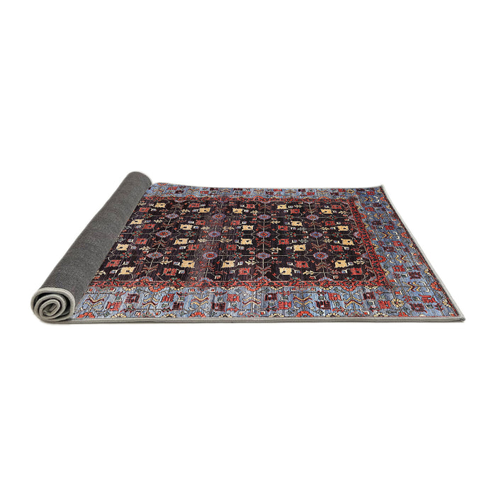 Sideview of Mid-Century Modern Gunmetal Gray Oriental Rug, urb1583