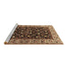 Sideview of Machine Washable Oriental Brown Industrial Rug, wshurb1583brn