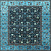 Square Oriental Light Blue Industrial Rug, urb1583lblu