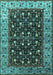 Oriental Turquoise Industrial Rug, urb1583turq