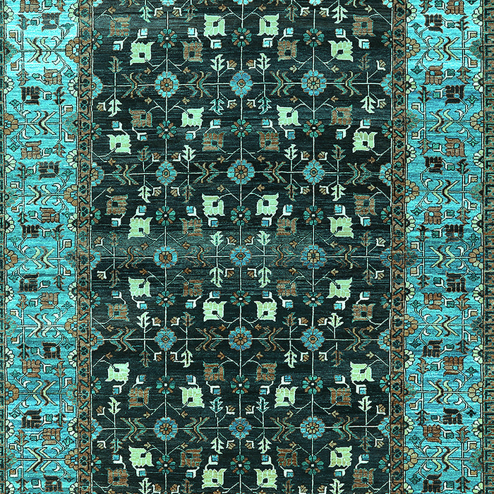 Oriental Turquoise Industrial Rug, urb1583turq