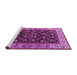 Sideview of Machine Washable Oriental Pink Industrial Rug, wshurb1583pnk