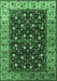 Oriental Emerald Green Industrial Rug, urb1583emgrn