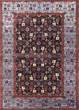 Mid-Century Modern Gunmetal Gray Oriental Rug, urb1583