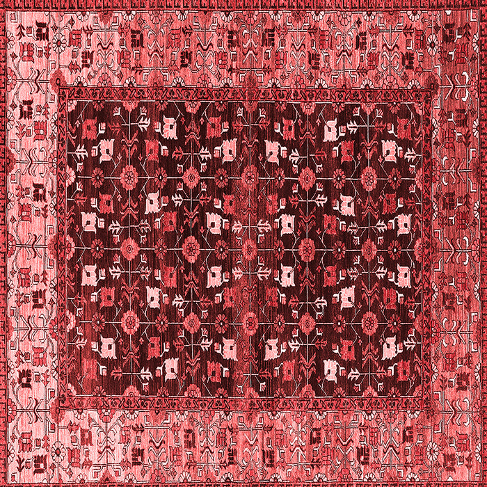 Machine Washable Oriental Red Industrial Rug, wshurb1583red
