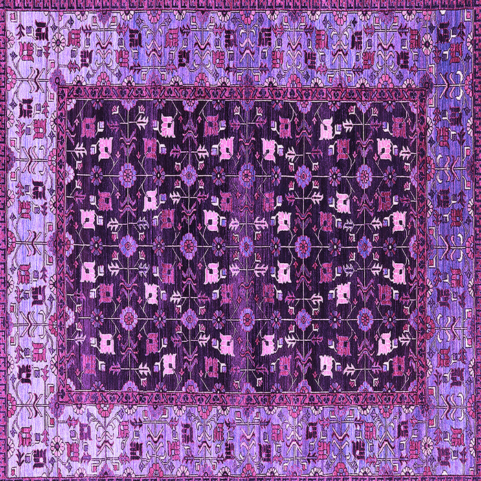 Square Oriental Purple Industrial Rug, urb1583pur