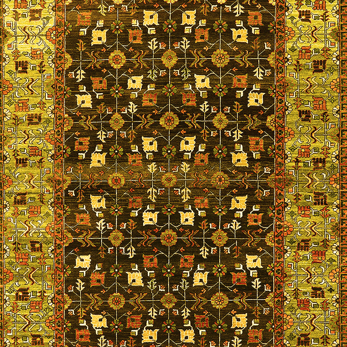 Oriental Yellow Industrial Rug, urb1583yw