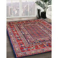 Mid-Century Modern Pink Oriental Rug, urb1584