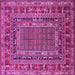 Square Oriental Pink Industrial Rug, urb1584pnk