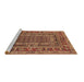 Sideview of Machine Washable Oriental Brown Industrial Rug, wshurb1584brn