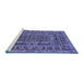 Sideview of Machine Washable Oriental Blue Industrial Rug, wshurb1584blu