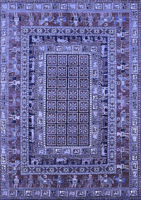 Oriental Blue Industrial Rug, urb1584blu