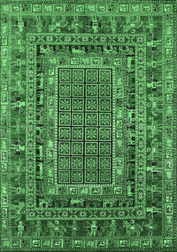 Oriental Emerald Green Industrial Rug, urb1584emgrn