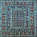 Square Oriental Light Blue Industrial Rug, urb1584lblu