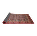 Sideview of Mid-Century Modern Fire Brick Red Oriental Rug, urb1585