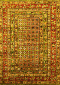 Oriental Yellow Industrial Rug, urb1585yw