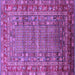 Square Machine Washable Oriental Purple Industrial Area Rugs, wshurb1585pur