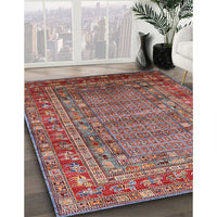 Mid-Century Modern Fire Brick Red Oriental Rug, urb1585