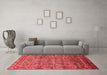 Industrial Red Washable Rugs