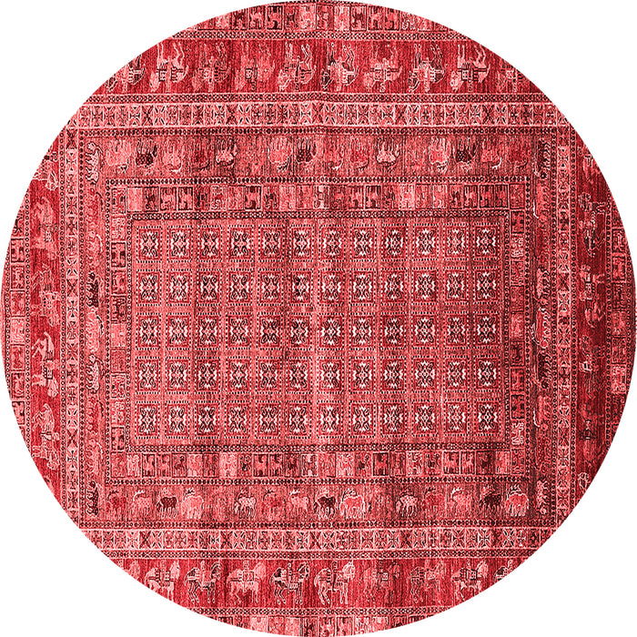 Machine Washable Oriental Red Industrial Rug, wshurb1585red
