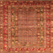 Square Oriental Orange Industrial Rug, urb1585org