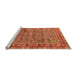 Sideview of Machine Washable Oriental Orange Industrial Area Rugs, wshurb1585org