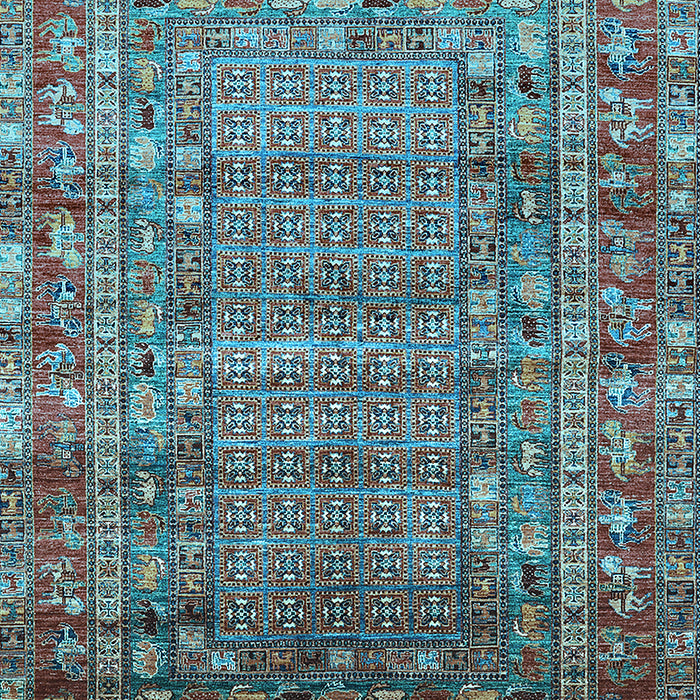 Oriental Light Blue Industrial Rug, urb1585lblu