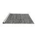 Sideview of Machine Washable Oriental Gray Industrial Rug, wshurb1585gry