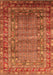 Machine Washable Oriental Orange Industrial Area Rugs, wshurb1585org