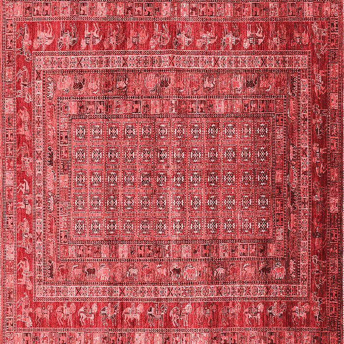 Machine Washable Oriental Red Industrial Rug, wshurb1585red