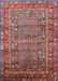 Mid-Century Modern Fire Brick Red Oriental Rug, urb1585