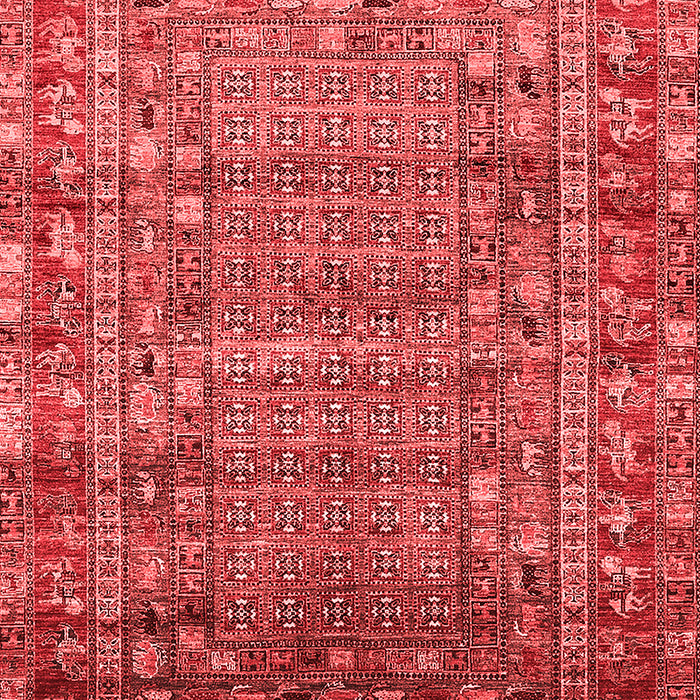 Machine Washable Oriental Red Industrial Rug, wshurb1585red