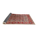 Sideview of Mid-Century Modern Red Oriental Rug, urb1586