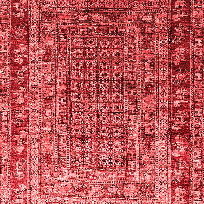 Machine Washable Oriental Red Industrial Rug, wshurb1586red