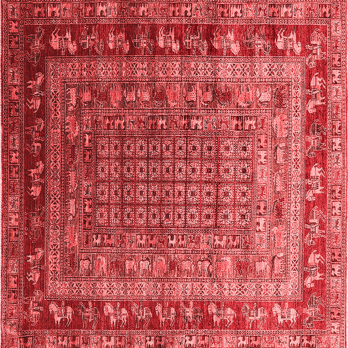Machine Washable Oriental Red Industrial Rug, wshurb1586red