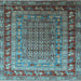 Square Oriental Light Blue Industrial Rug, urb1586lblu