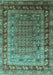 Oriental Turquoise Industrial Rug, urb1586turq