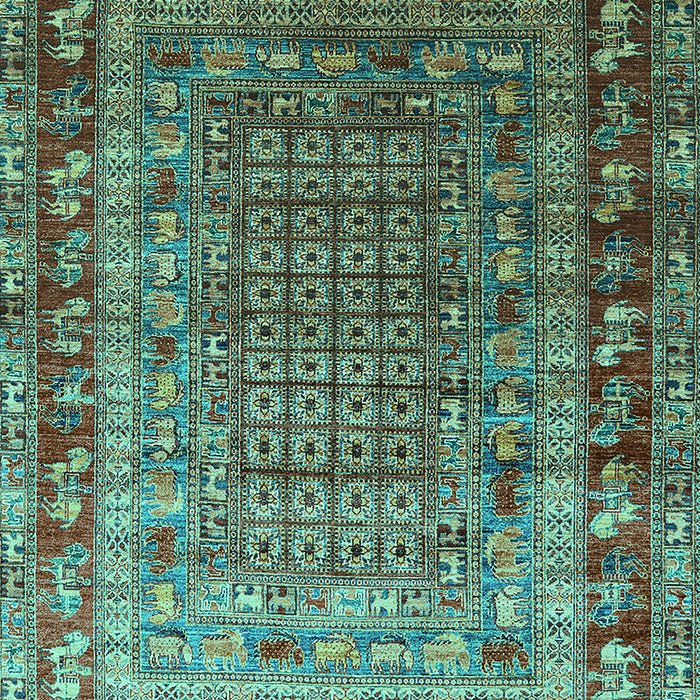 Oriental Turquoise Industrial Rug, urb1586turq
