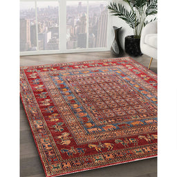 Machine Washable Industrial Modern Red Rug in a Family Room, wshurb1586