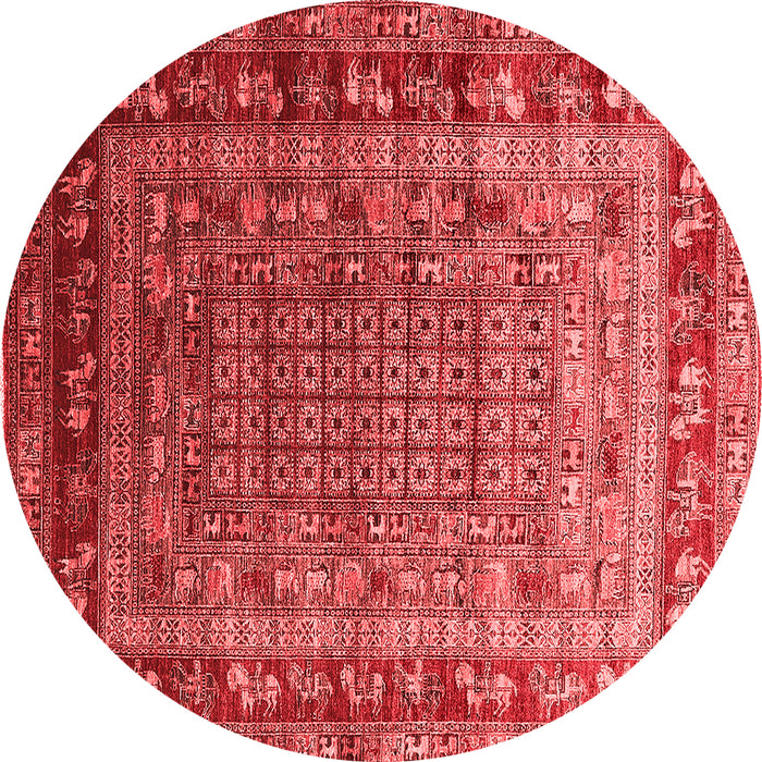 Machine Washable Oriental Red Industrial Rug, wshurb1586red