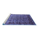 Sideview of Machine Washable Oriental Blue Industrial Rug, wshurb1586blu