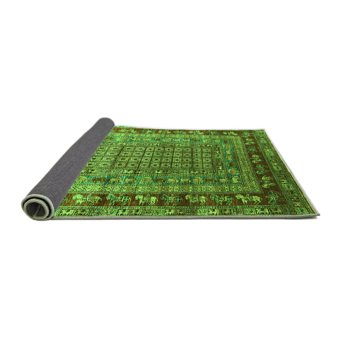 Sideview of Oriental Green Industrial Rug, urb1586grn