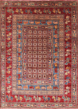 Mid-Century Modern Red Oriental Rug, urb1586