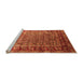 Sideview of Machine Washable Oriental Orange Industrial Area Rugs, wshurb1586org